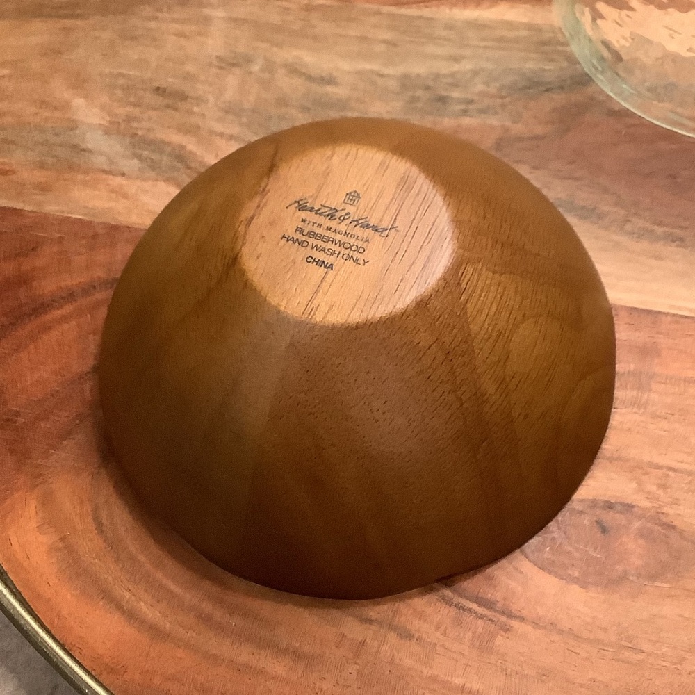 Hearth and Hand with Magnolia Small Dip Medium Wooden Bowl - Picture 2 of 2